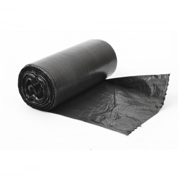 Мешки для мусора 60 л черные, рулон (20 шт./рул.)