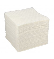 Салфетки бумажные 24*24 см 1-слойные белые в п/п 100% целлюлоза (100 шт./уп.)