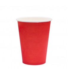 Стакан 350 мл бумажный для горячих напитков красный, набор (5 шт./уп.)