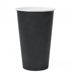 Стакан 450 мл бумажный для холодных напитков черный, набор (5 шт./уп.)