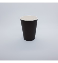 Стакан 350 мл бумажный для горячих напитков черный (50 шт./уп.)