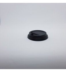 Крышка d-90 мм для горячих напитков TLS-90 с откидным питейником черная, набор (5 шт./уп.)